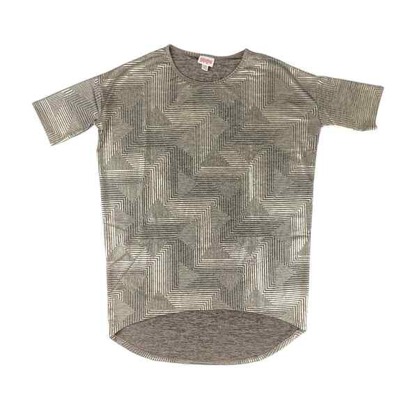 LuLaRoe Womens Top Size XXS Elegant Gold Metallic Geometric - Picture 1 of 8